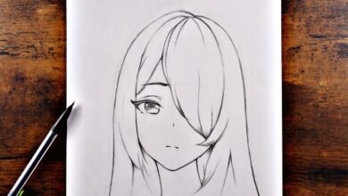 easy girl drawing